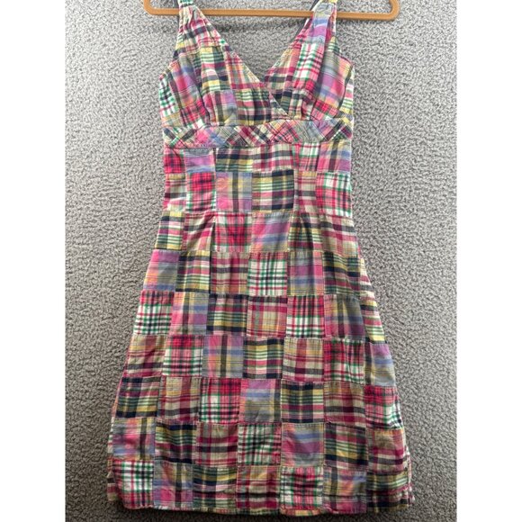 Tommy Hilfiger  Multicolor Patchwork Madras Sundress Size XS - Picture 1 of 6